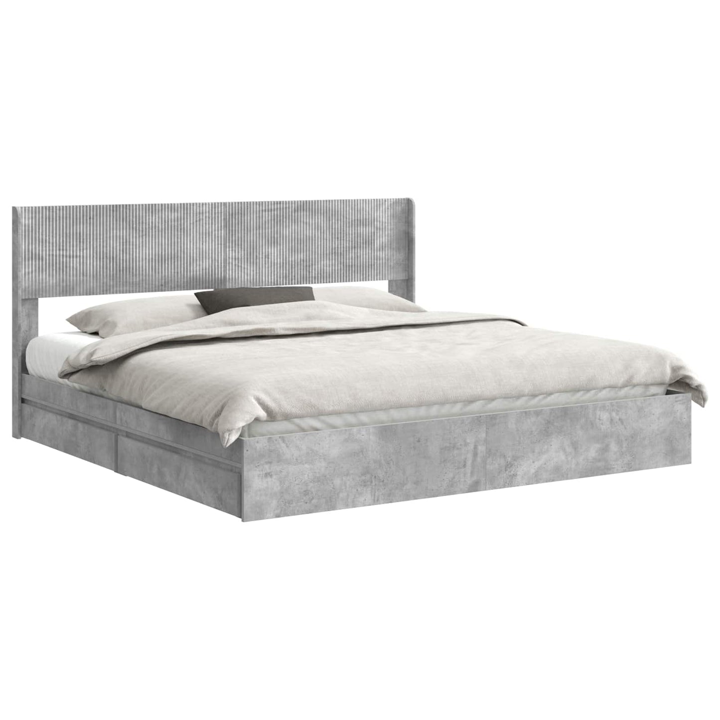 vidaXL Bed Frame with Storage and Headboard 2 pcs Engineered Wood