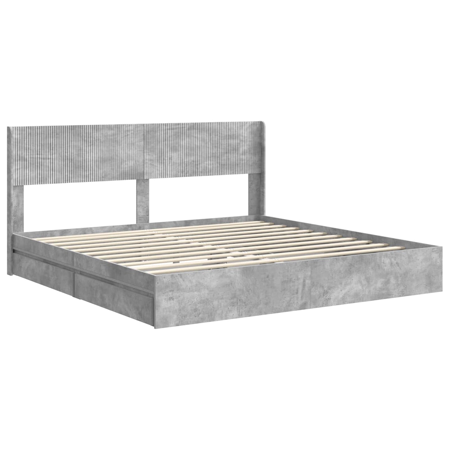 vidaXL Bed Frame with Storage and Headboard 2 pcs Engineered Wood