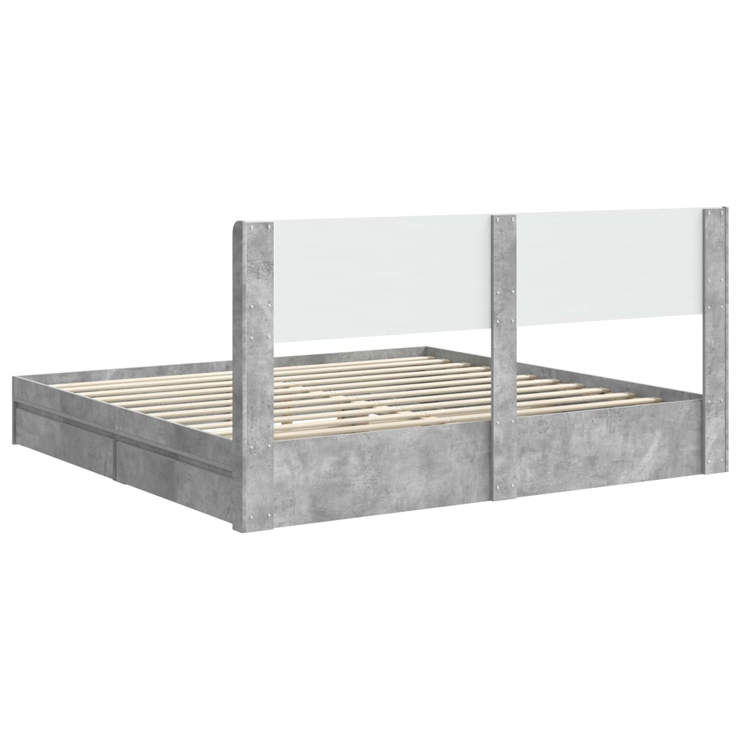 vidaXL Bed Frame with Storage and Headboard 2 pcs Engineered Wood