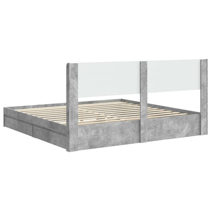 vidaXL Bed Frame with Storage and Headboard 2 pcs Engineered Wood