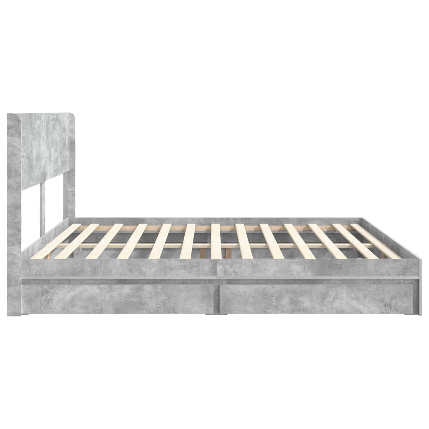 vidaXL Bed Frame with Storage and Headboard 2 pcs Engineered Wood