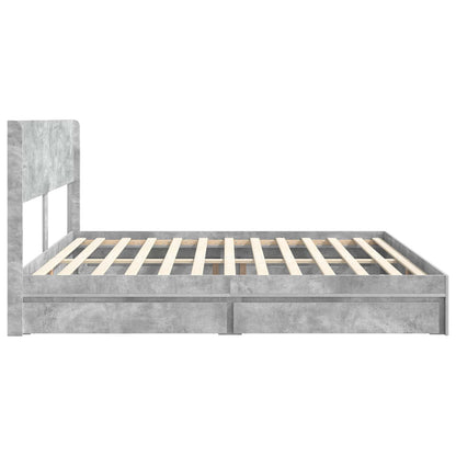 vidaXL Bed Frame with Storage and Headboard 2 pcs Engineered Wood