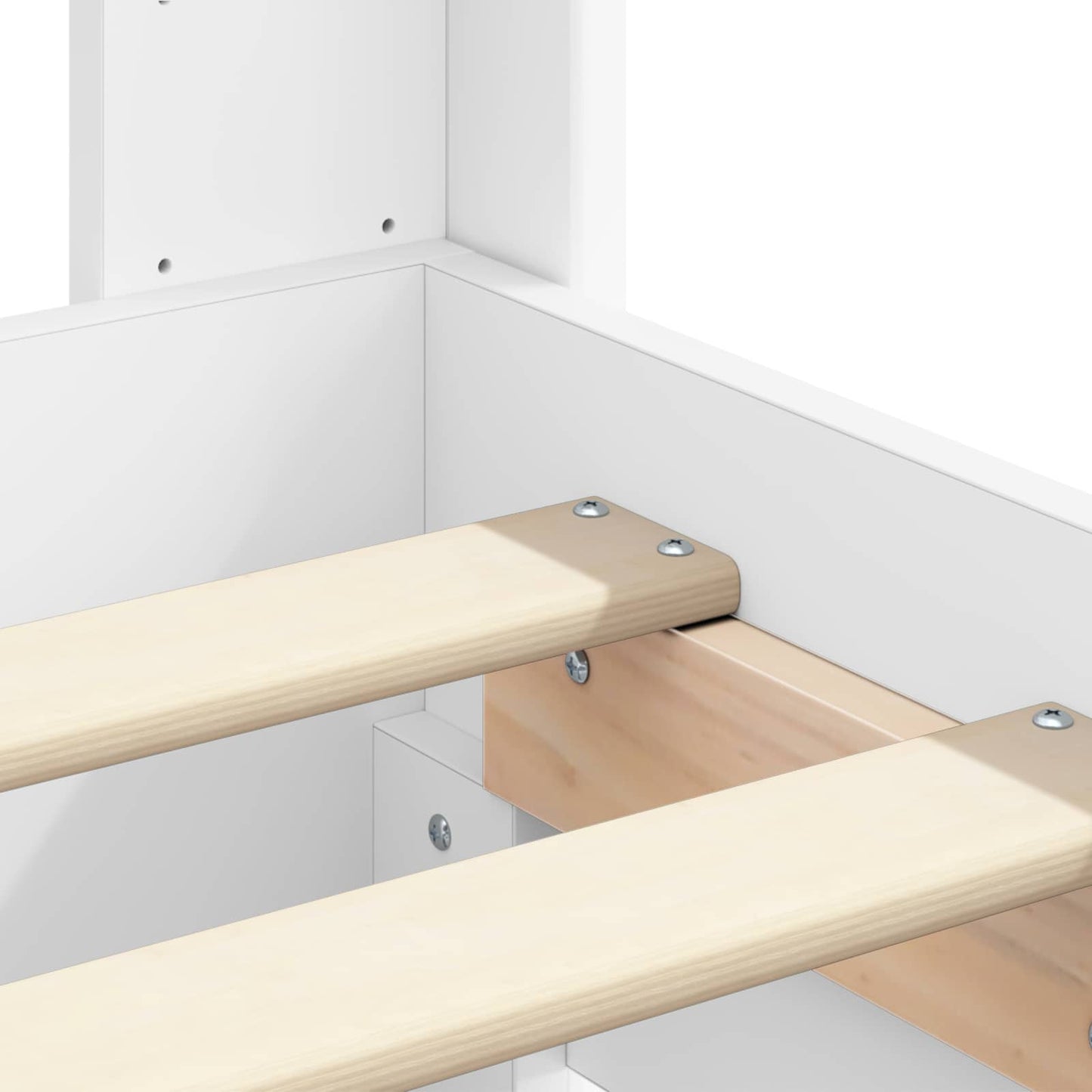 vidaXL Bed Frame with Storage and Headboard White 180 x 200 cm