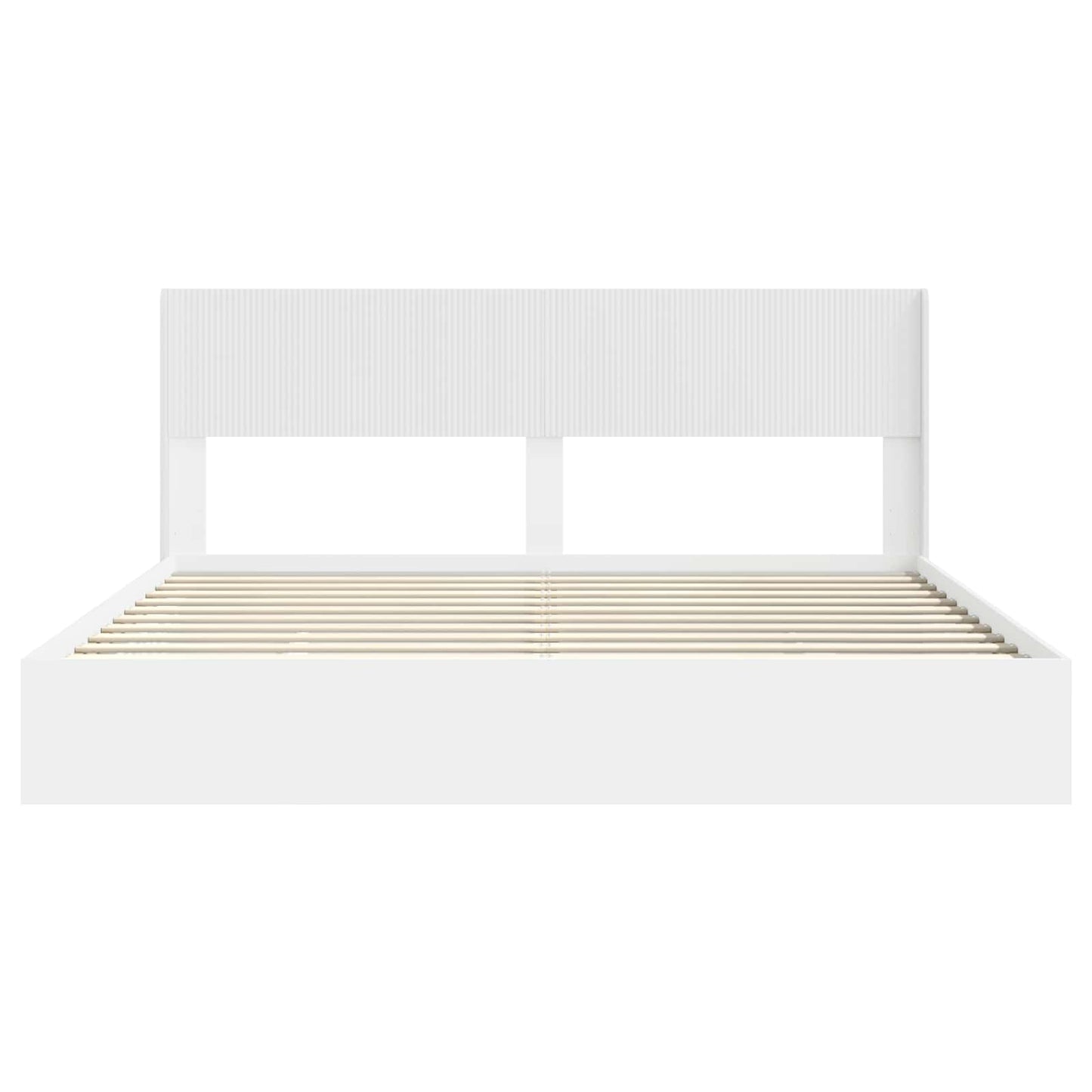 vidaXL Bed Frame with Storage and Headboard White 180 x 200 cm