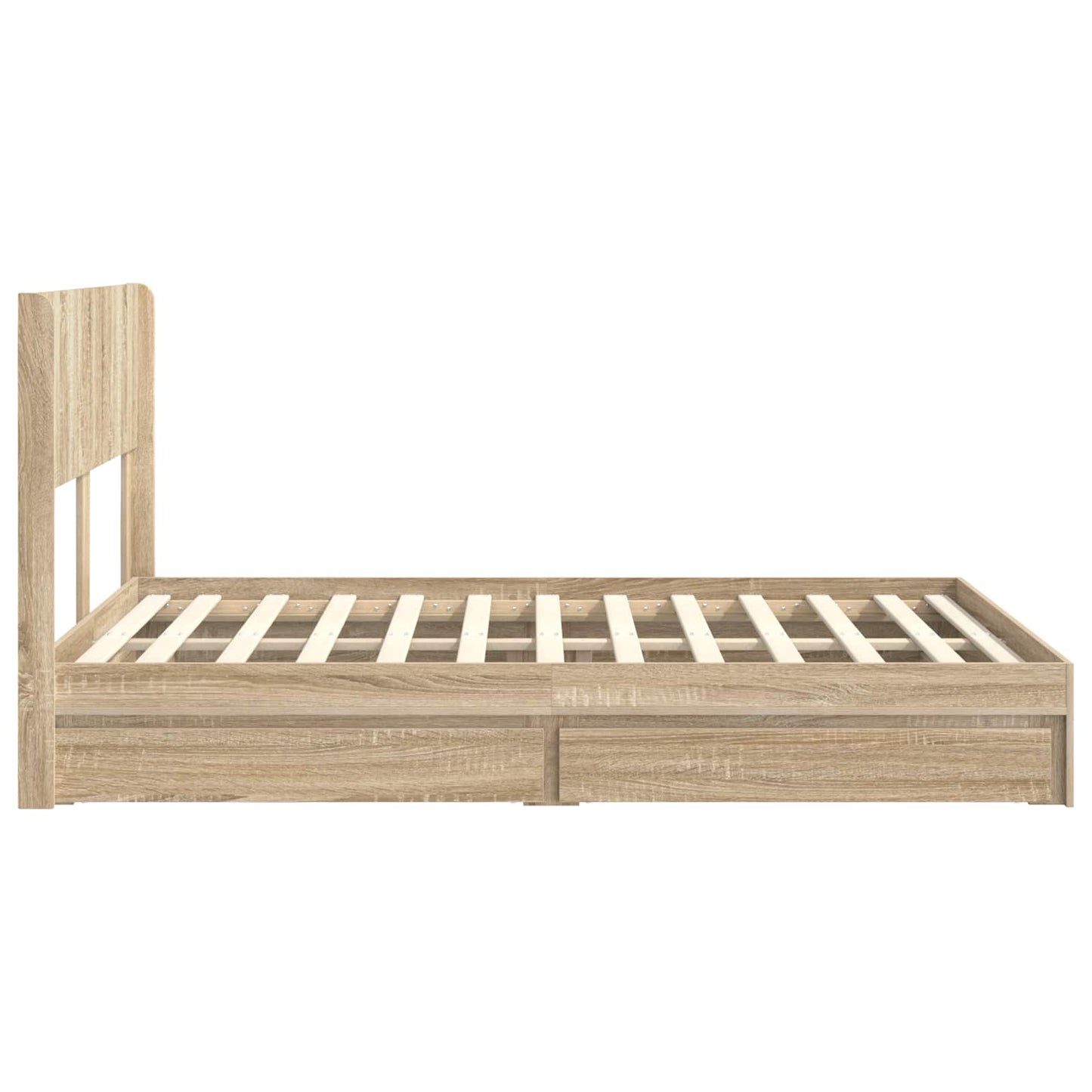 vidaXL Bed Frame with Storage and Headboard Sonoma Oak 140 x 200 cm