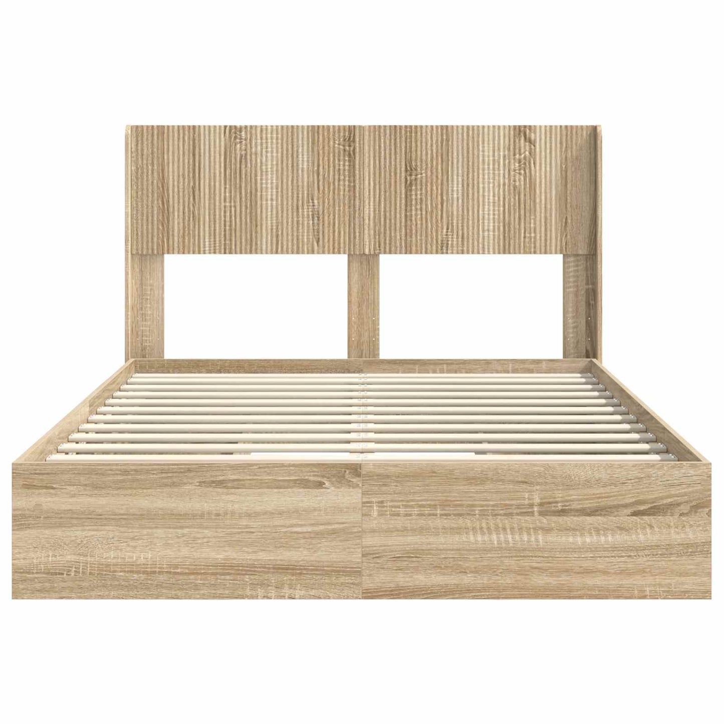 vidaXL Bed Frame with Storage and Headboard Sonoma Oak 120 x 200 cm
