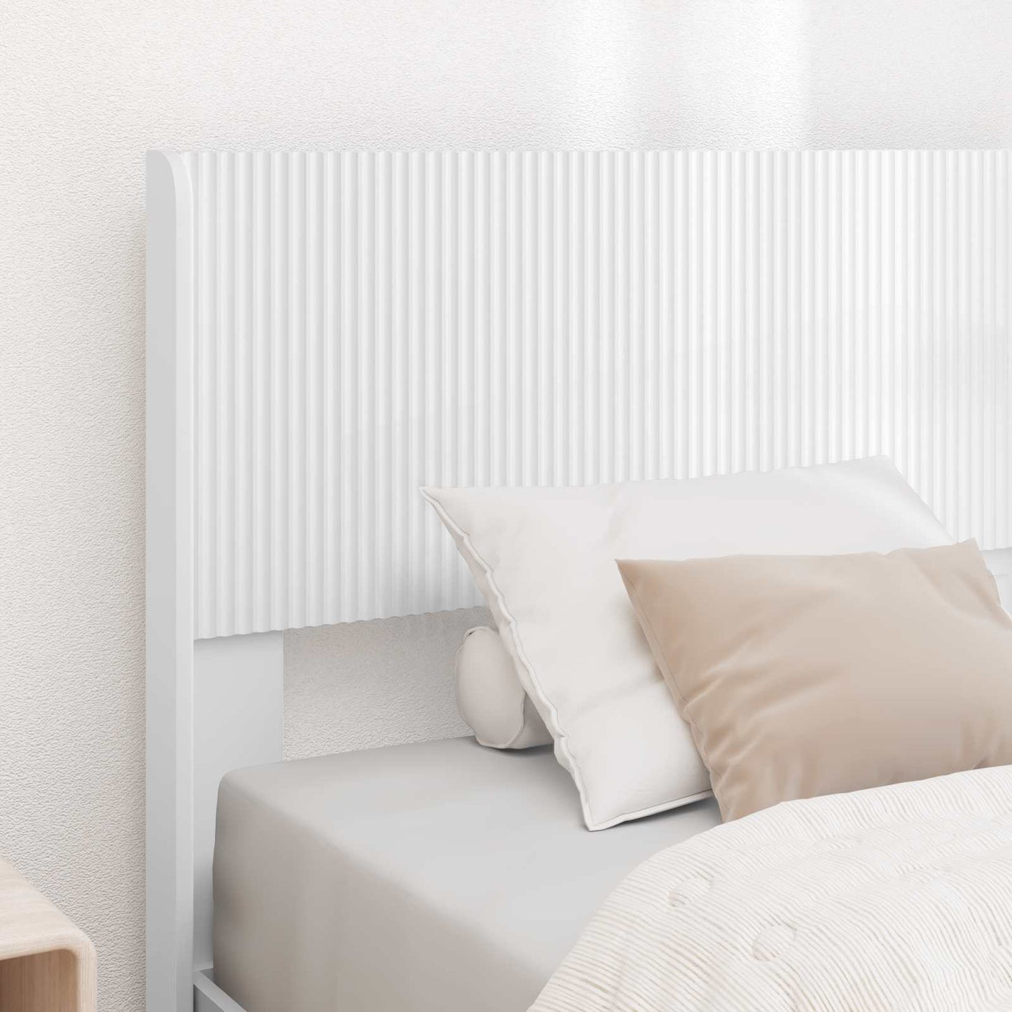 vidaXL Bed Frame with Storage and Headboard White 90 x 200 cm