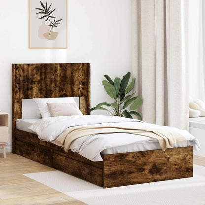 vidaXL Bed Frame with Storage and Headboard 3 pcs Engineered Wood