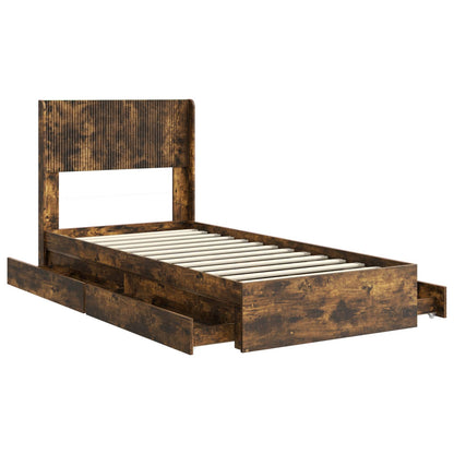 vidaXL Bed Frame with Storage and Headboard 3 pcs Engineered Wood