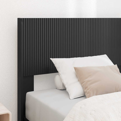 vidaXL Bed Frame with Storage and Headboard Black 90 x 190 cm