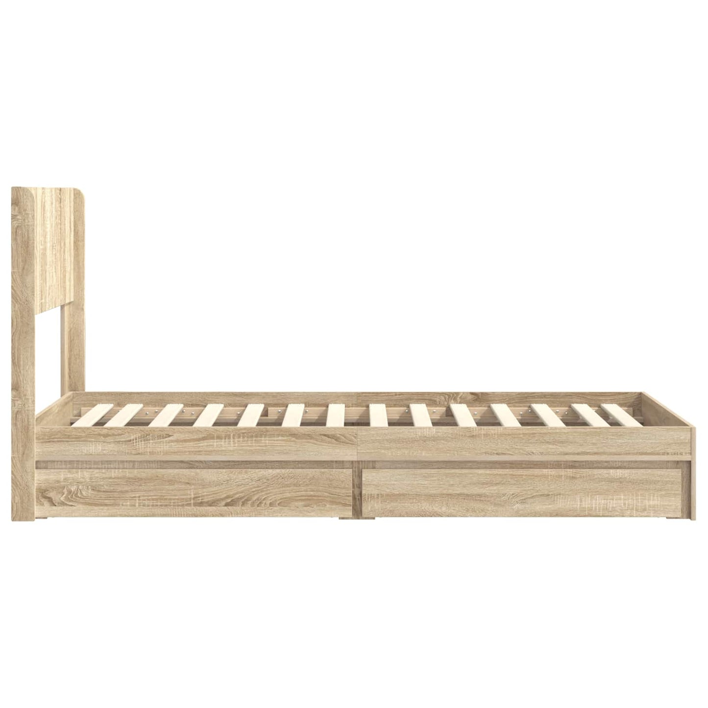 vidaXL Bed Frame with Storage and Headboard Sonoma Oak 90 x 190 cm