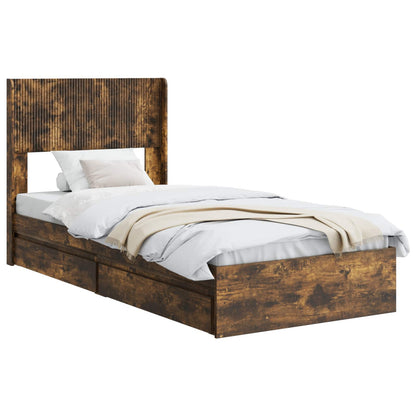 vidaXL Bed Frame with Storage and Headboard 3 pcs Engineered Wood