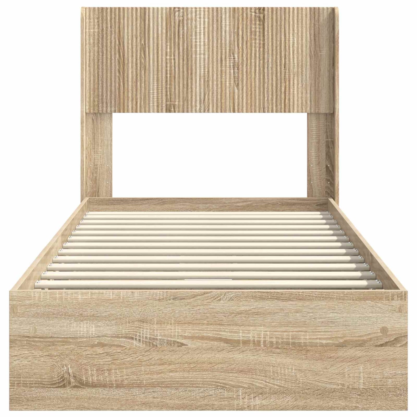 vidaXL Bed Frame with Storage and Headboard Sonoma Oak 75 x 190 cm