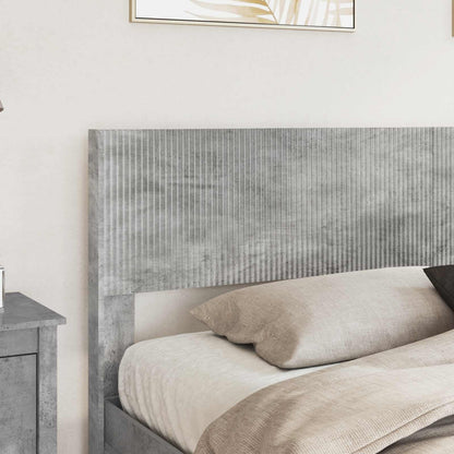 vidaXL Bed Frame with Storage and Headboard Concrete Grey