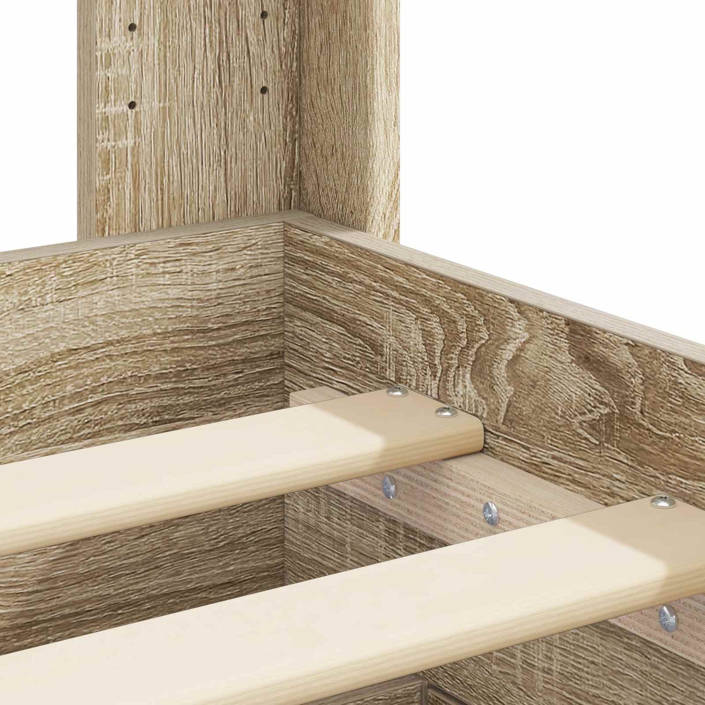 vidaXL Bed Frame with Storage and Headboard Sonoma Oak 150 x 200 cm