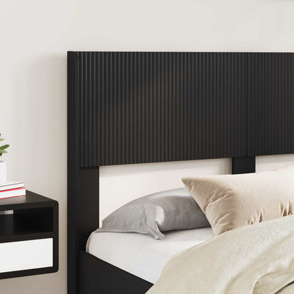 vidaXL Bed Frame with Storage and Headboard Black 135 x 190 cm