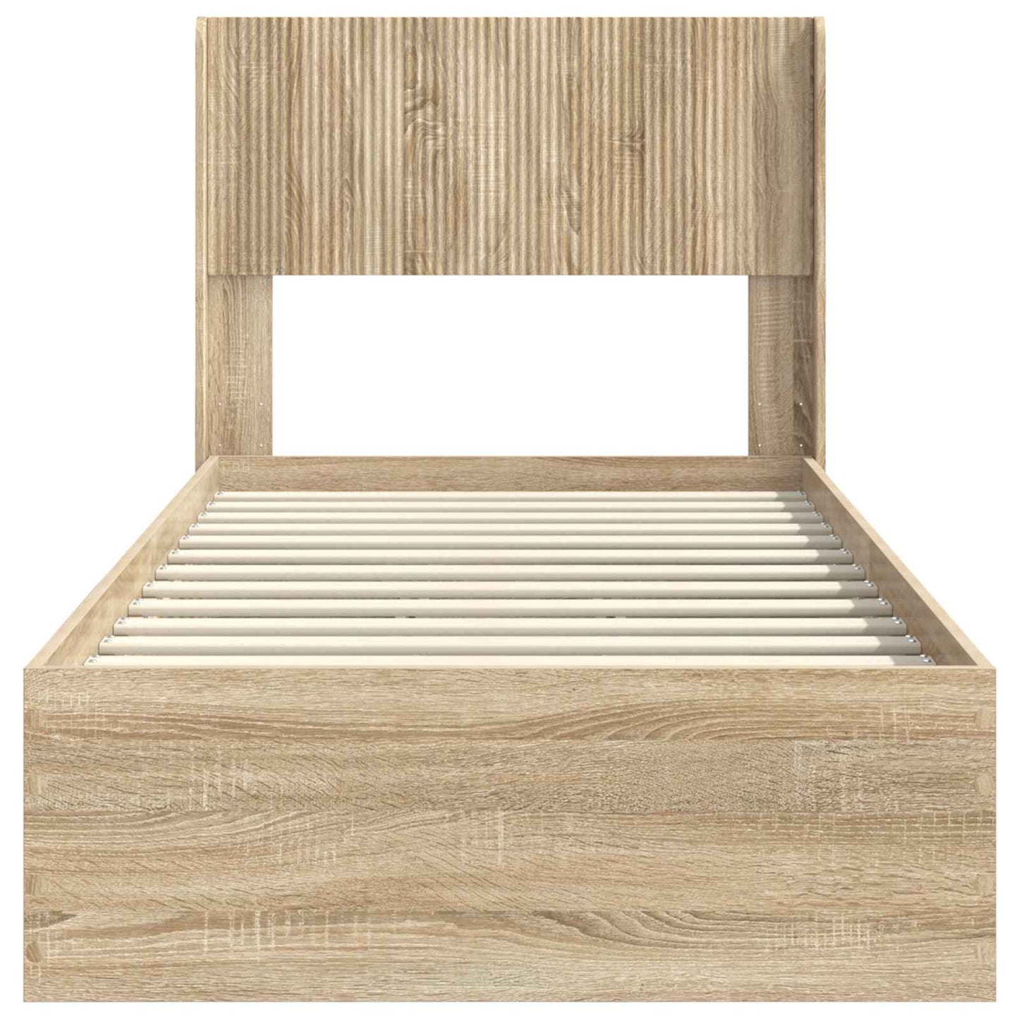 vidaXL Bed Frame with Storage and Headboard Sonoma Oak 100 x 200 cm