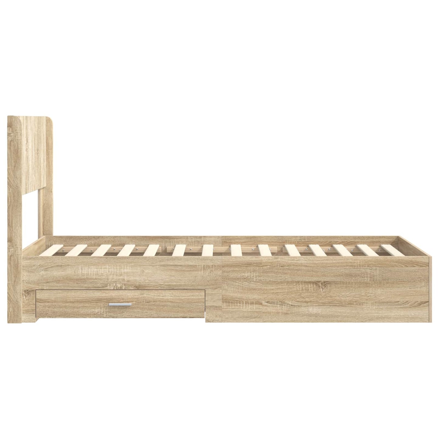 vidaXL Bed Frame with Storage and Headboard Sonoma Oak 90 x 200 cm