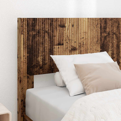 vidaXL Bed Frame with Storage and Headboard Old Wood 90 x 200 cm