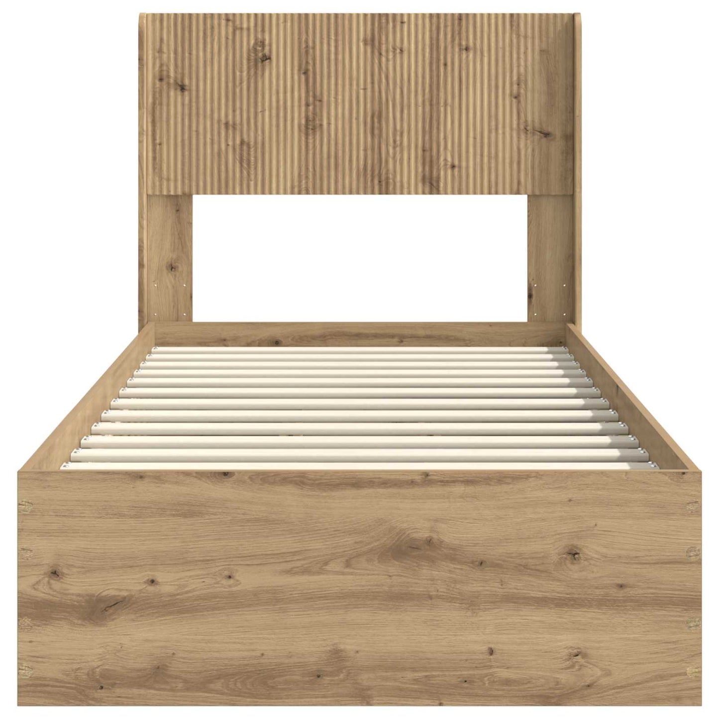 vidaXL Bed Frame with Storage and Headboard Artisan Oak 90 x 200 cm
