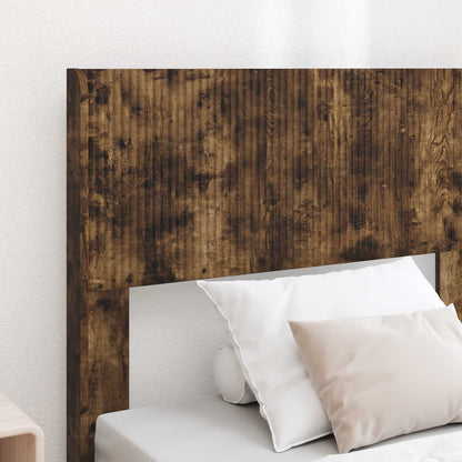 vidaXL Bed Frame with Storage and Headboard Smoked Oak 75 x 190 cm