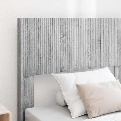 vidaXL Bed Frame with Storage and Headboard Grey Sonoma 75 x 190 cm