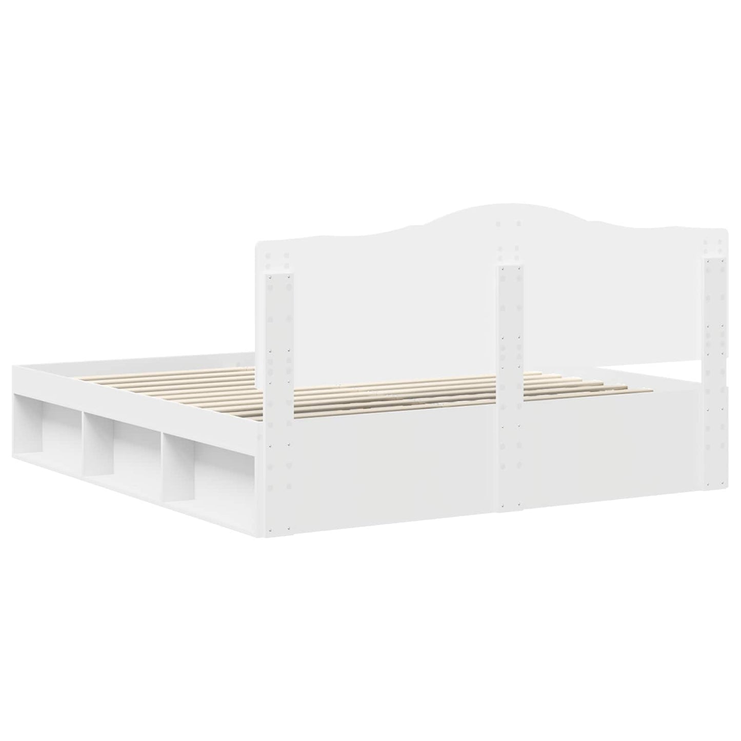 vidaXL Bed Frame with Headboard White 180 x 200 cm Solid Pine Wood
