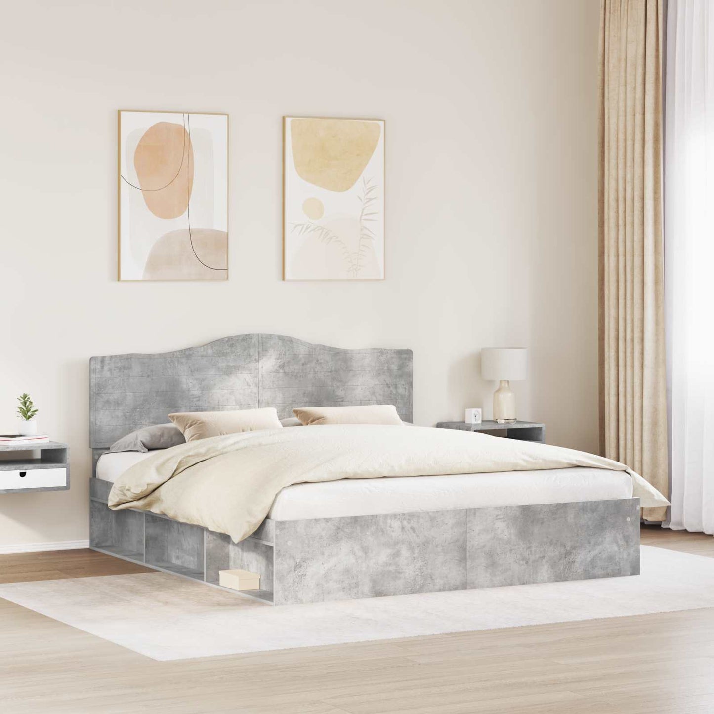 vidaXL Bed Frame with Headboard Concerte 180 x 200 cm Solid Pine Wood