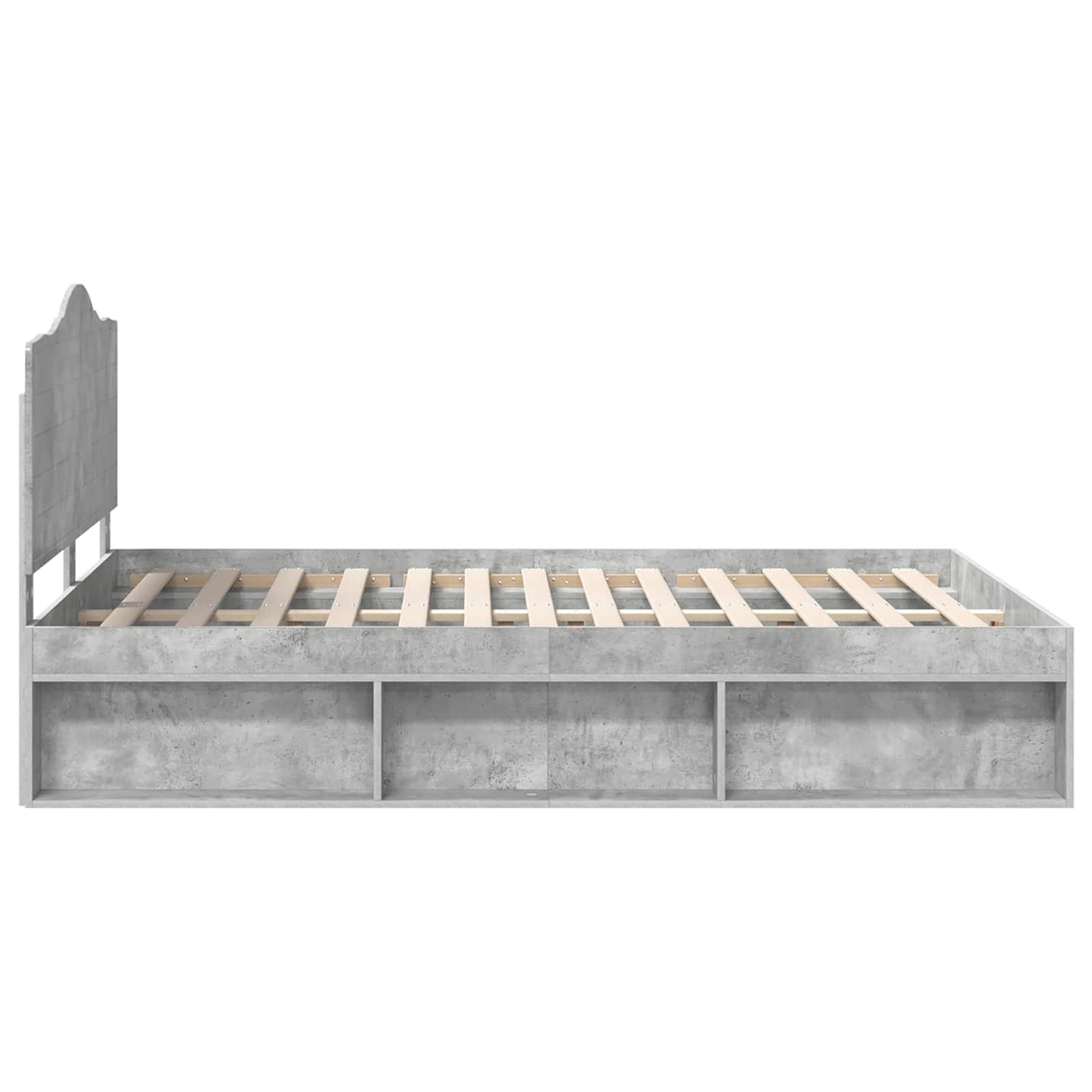 vidaXL Bed Frame Concerte Grey 150 x 200 cm Solid Pine Wood