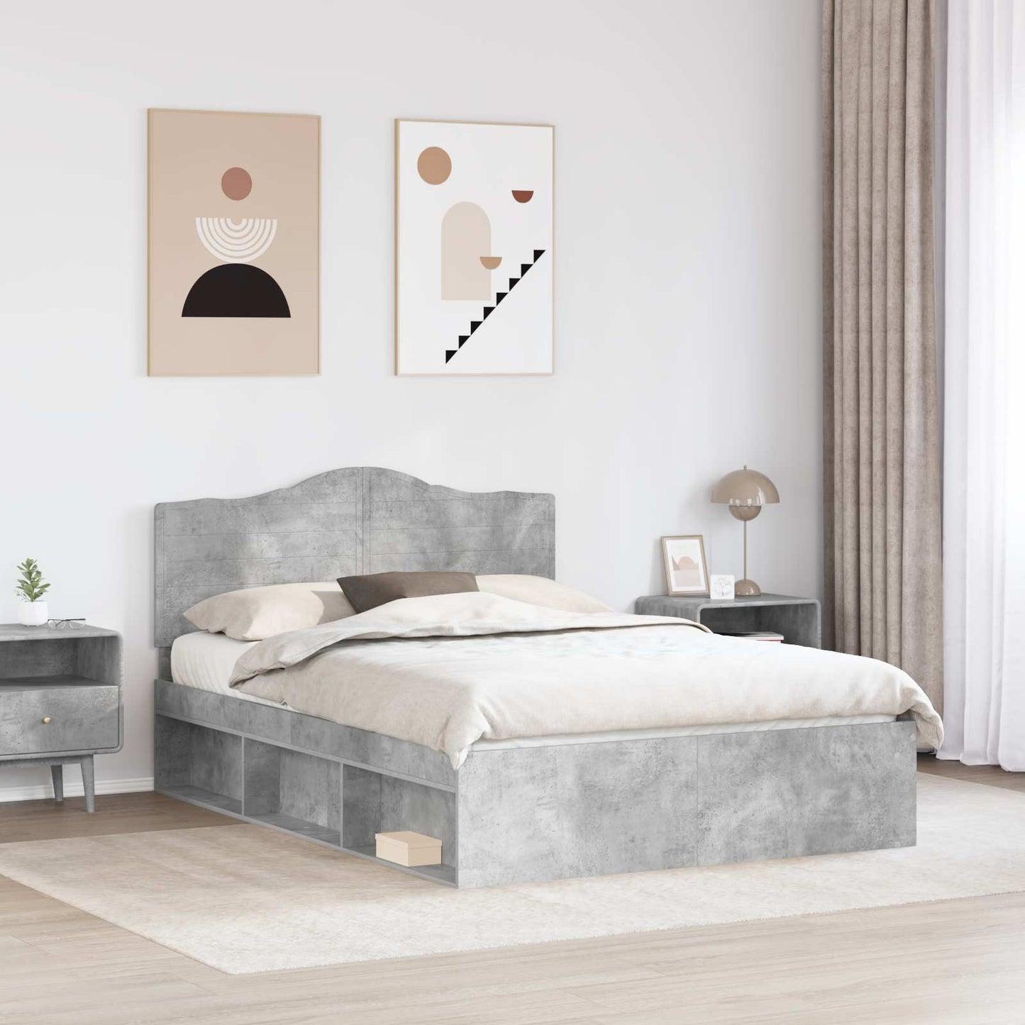 vidaXL Bed Frame with Headboard Concerte 140 x 200 cm Solid Pine Wood