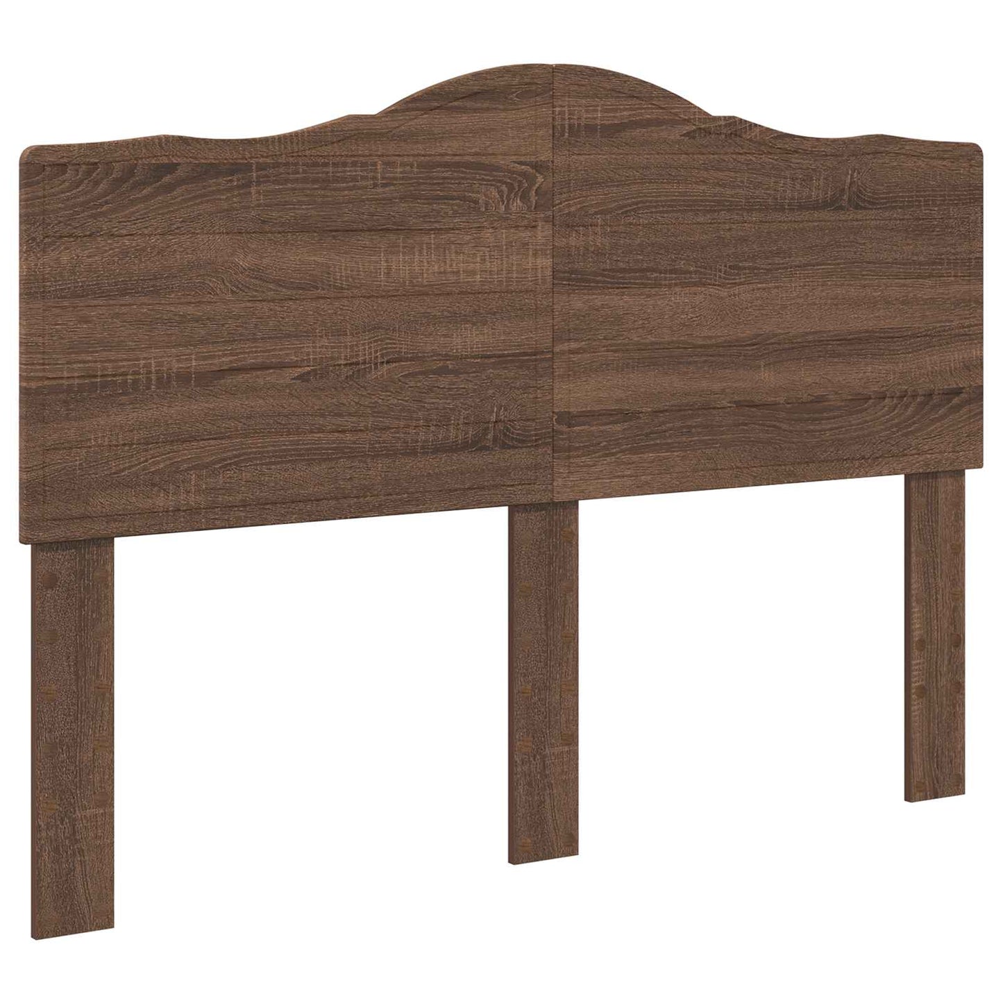 vidaXL Bed Frame with Headboard Brown Oak 140 x 200 cm Solid Pine Wood
