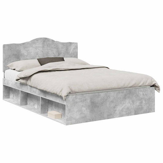 vidaXL Bed Frame with Headboard Concerte 140 x 190 cm Solid Pine Wood