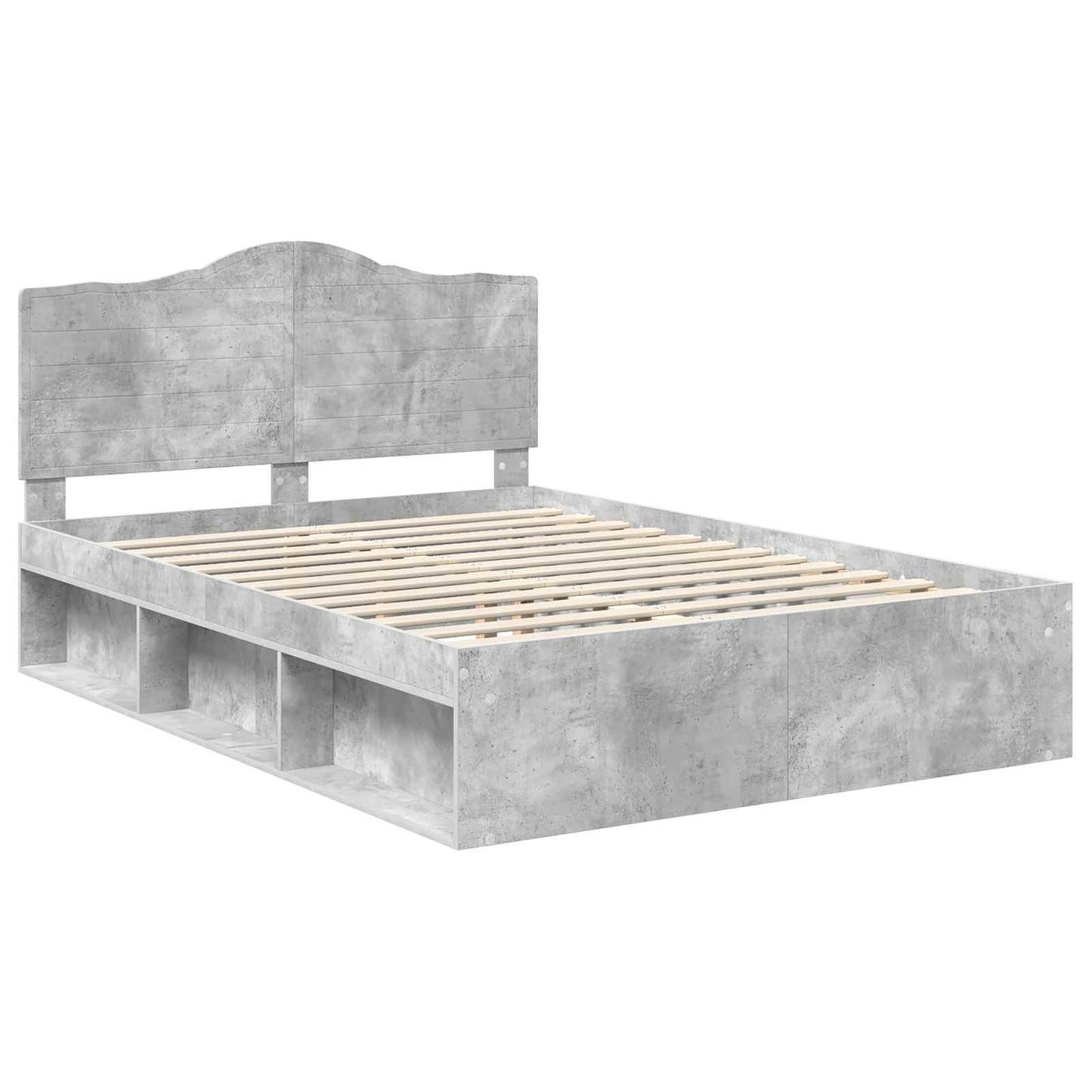vidaXL Bed Frame with Headboard Concerte 140 x 190 cm Solid Pine Wood