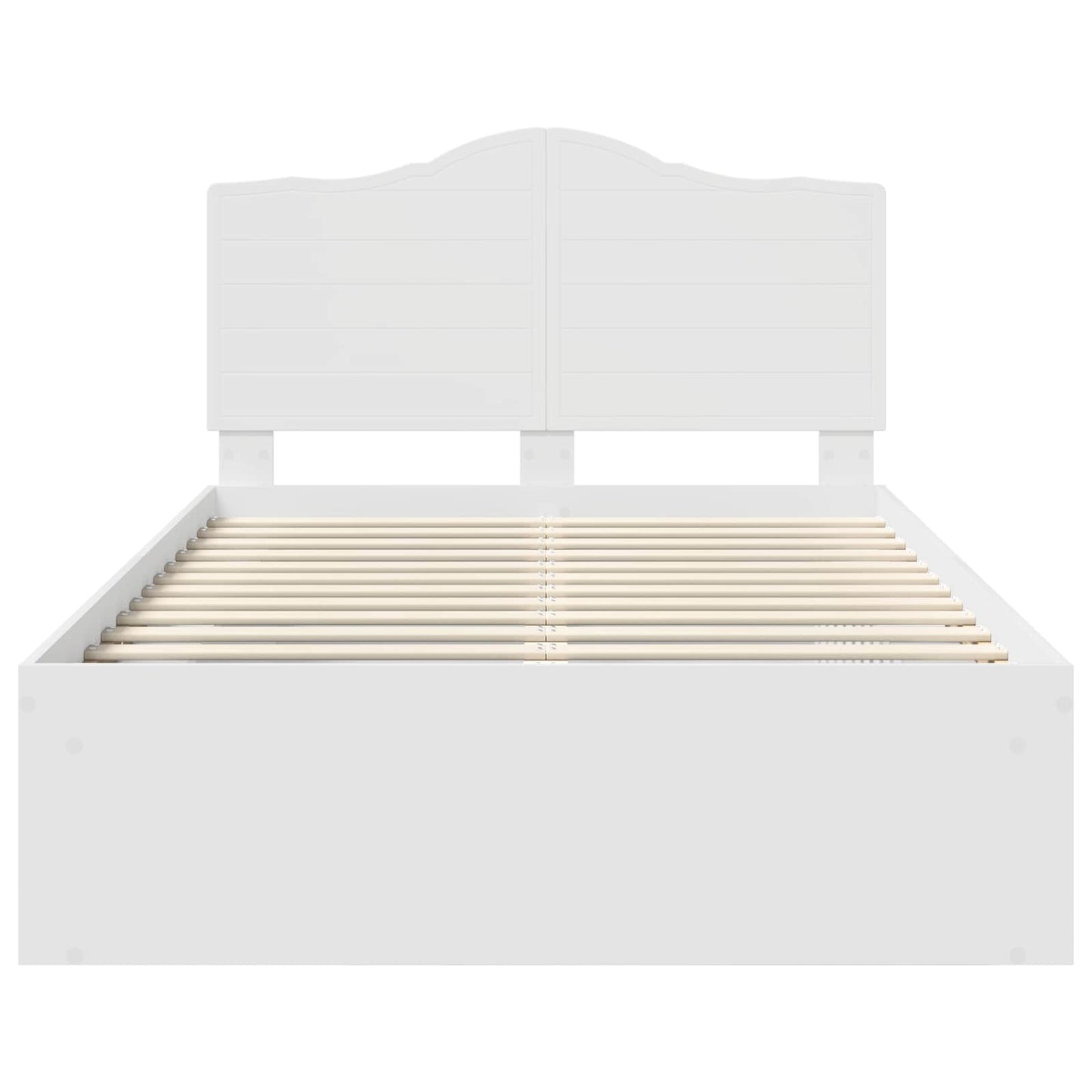 vidaXL Bed Frame with Headboard White 120 x 190 cm Solid Pine Wood
