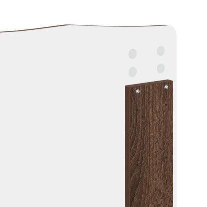 vidaXL Bed Frame with Headboard Brown Oak 120 x 190 cm Solid Pine Wood