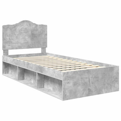 vidaXL Bed Frame Concerte Grey 100 x 200 cm Solid Pine Wood