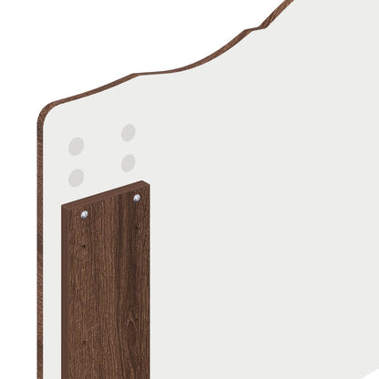 vidaXL Bed Frame with Headboard Brown Oak 90 x 200 cm Solid Pine Wood