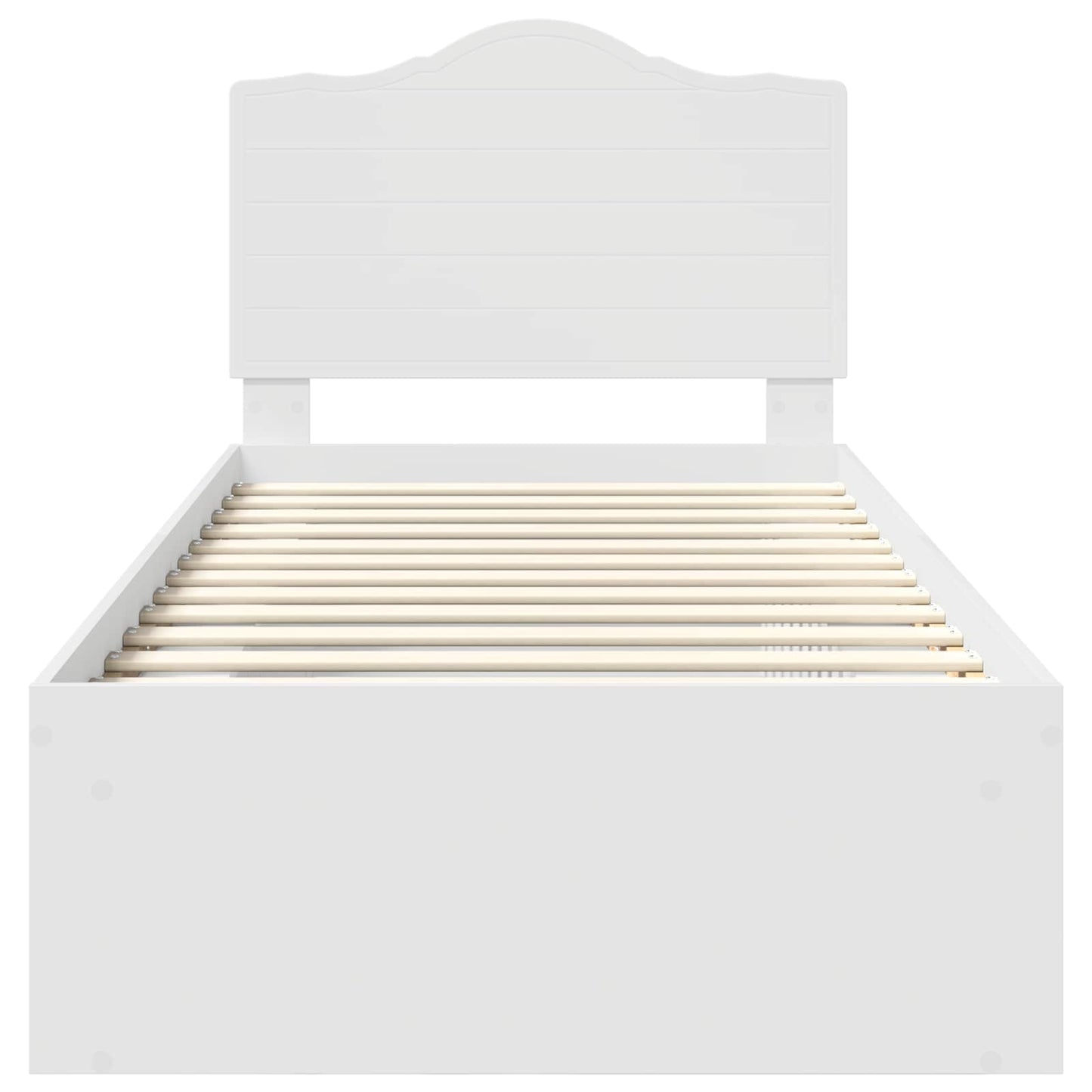 vidaXL Bed Frame with Headboard White 75 x 190 cm Solid Pine Wood