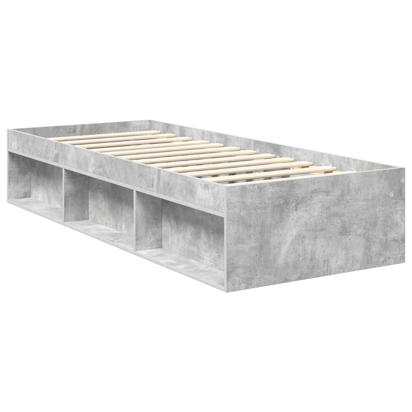 vidaXL Bed Frame Concerte Grey 75 x 190 cm Solid Pine Wood