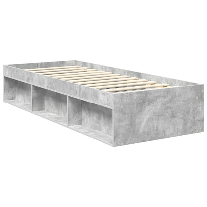 vidaXL Bed Frame Concerte Grey 75 x 190 cm Solid Pine Wood