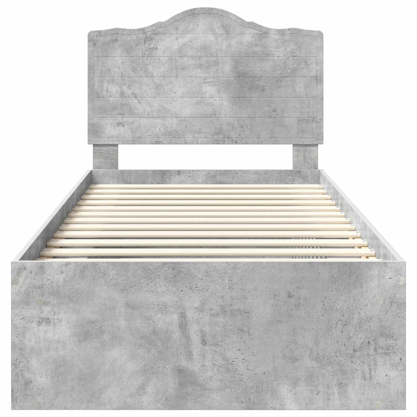 vidaXL Bed Frame Concerte Grey 75 x 190 cm Solid Pine Wood