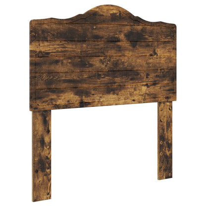 vidaXL Bed Frame with Headboard Smoked Oak 75 x 190 cm Solid Pine Wood