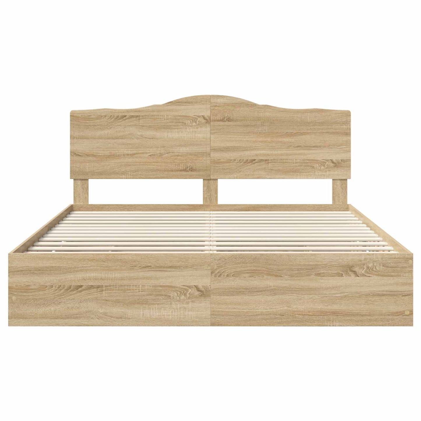 vidaXL Bed Frame with Drawer Sonoma Oak 200 x 200 cm Engineer Wood