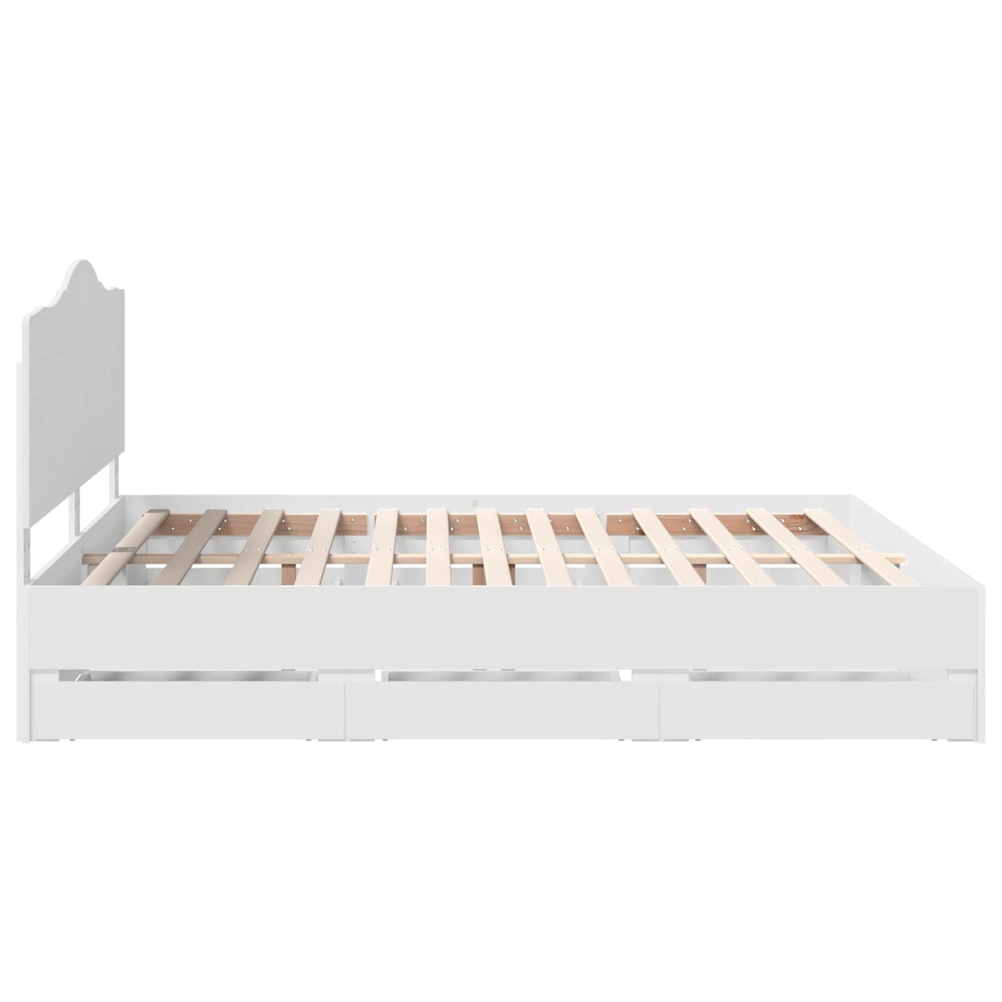 vidaXL Bed Frame with Drawer White 180 x 200 cm Engineer Wood