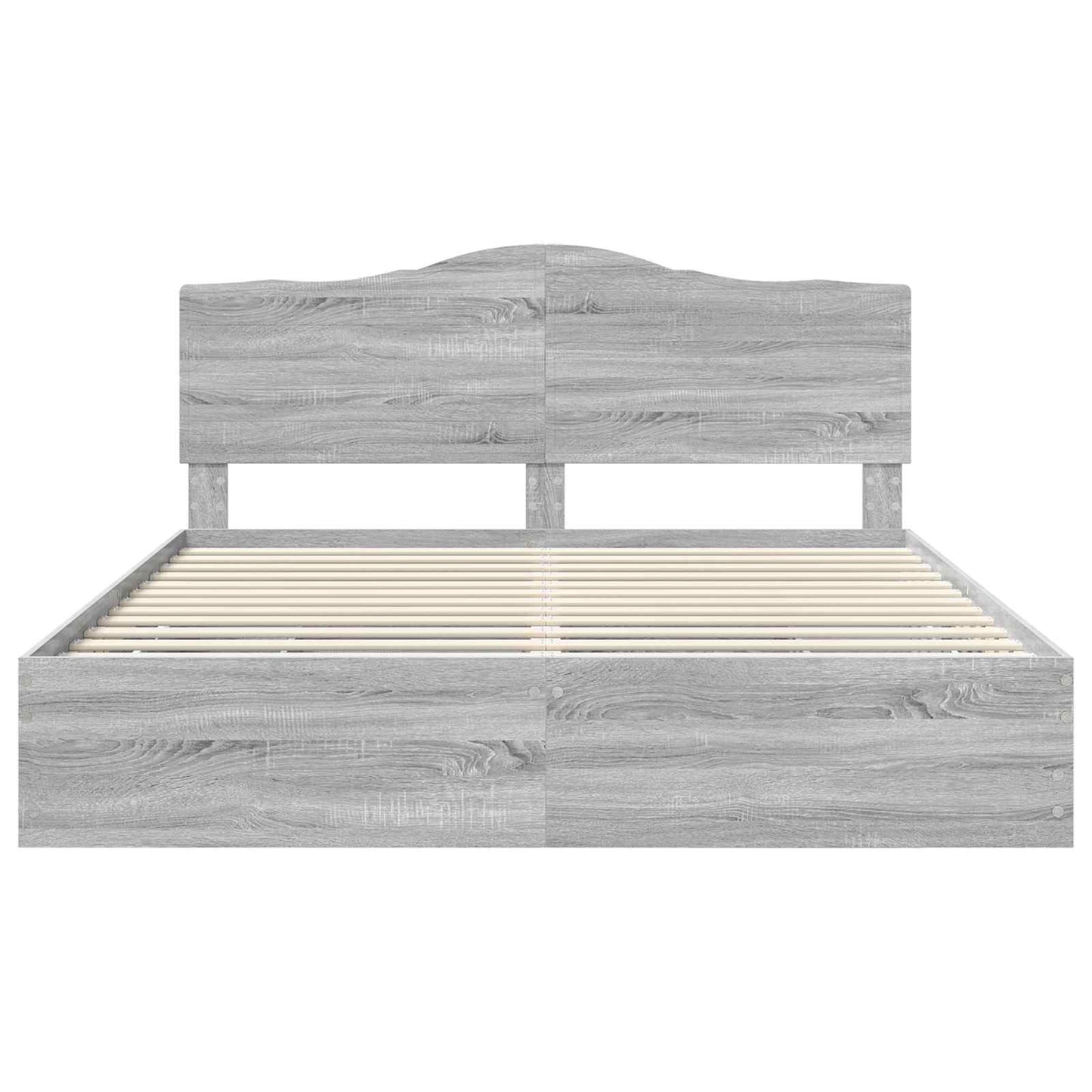vidaXL Bed Frame with Drawer Grey Sonoma 180 x 200 cm Engineer Wood
