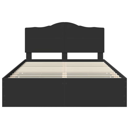 vidaXL Bed Frame with Drawer Black 150 x 200 cm Engineer Wood