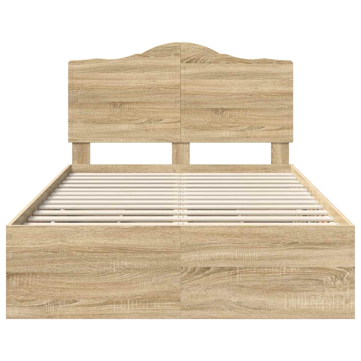 vidaXL Bed Frame with Drawer Sonoma Oak 120 x 200 cm Engineer Wood