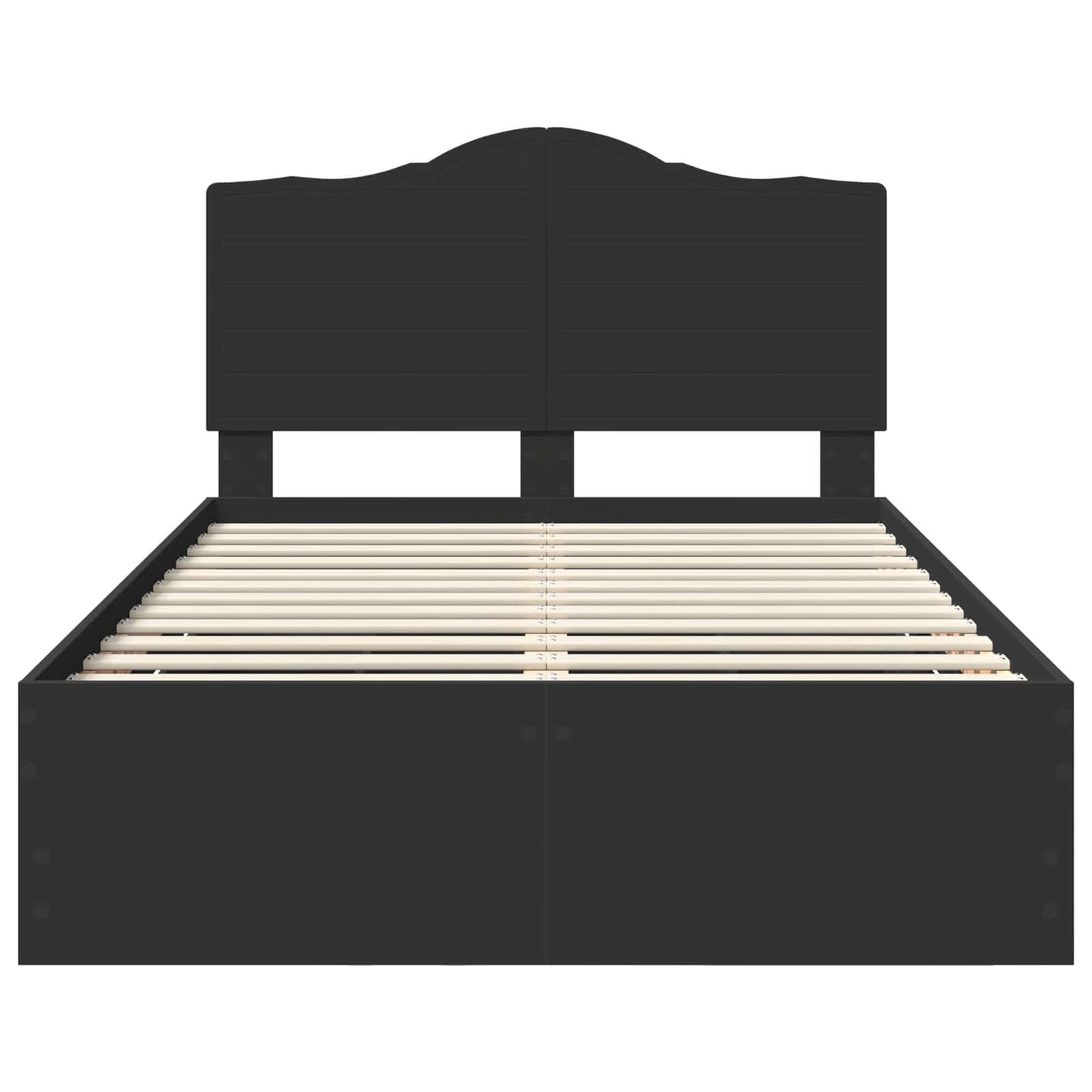 vidaXL Bed Frame with Drawer Black 120 x 190 cm Engineer Wood