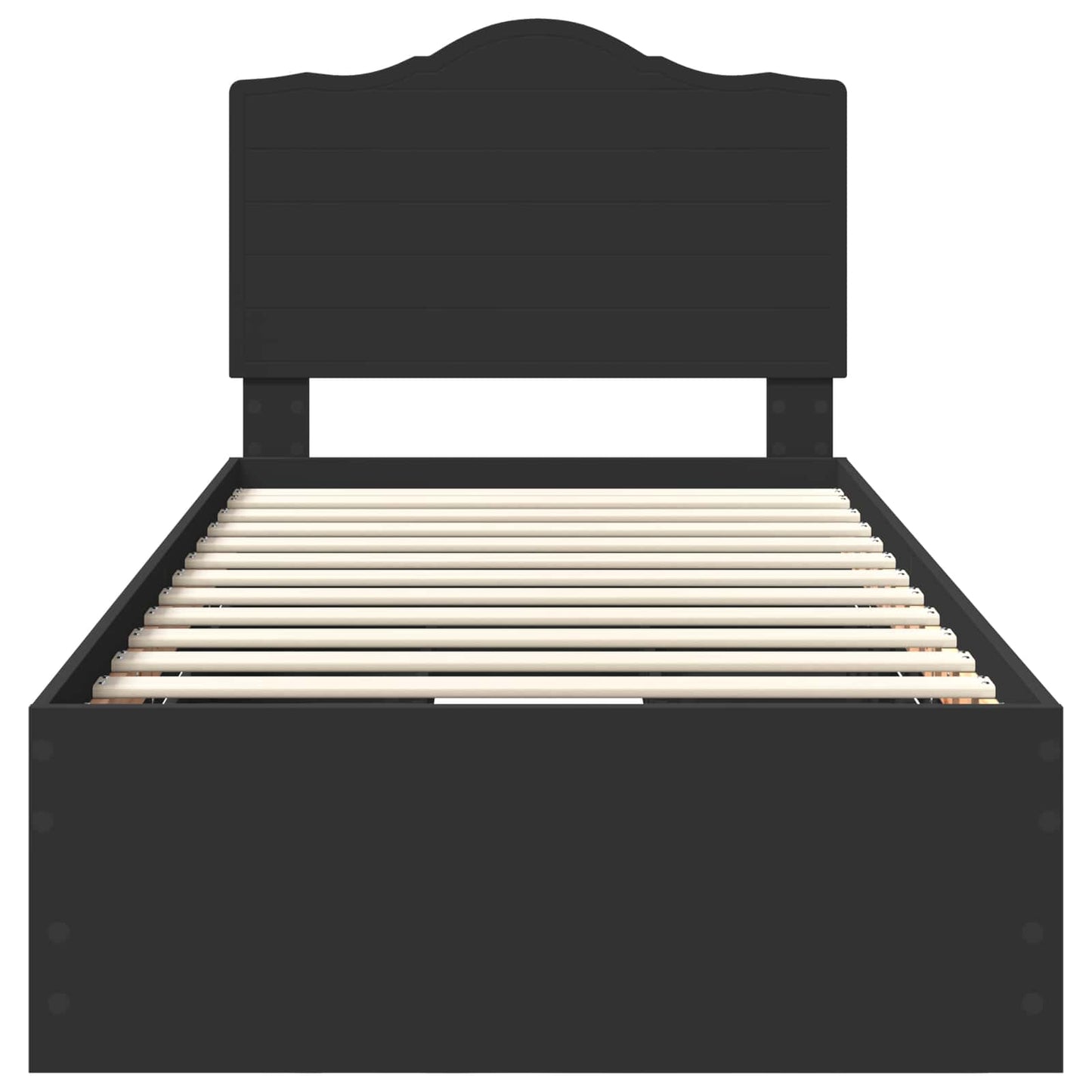 vidaXL Bed Frame with Drawer Black 90 x 200 cm Engineer Wood