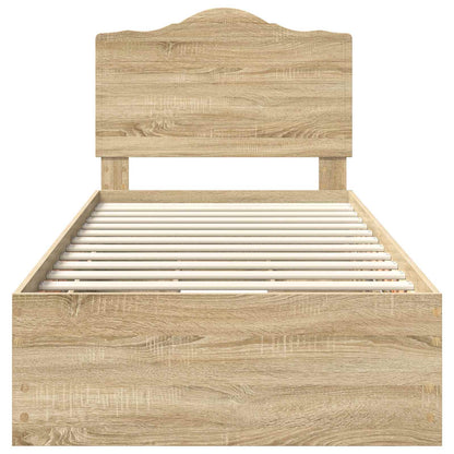 vidaXL Bed Frame with Drawer Sonoma Oak 90 x 200 cm Engineer Wood